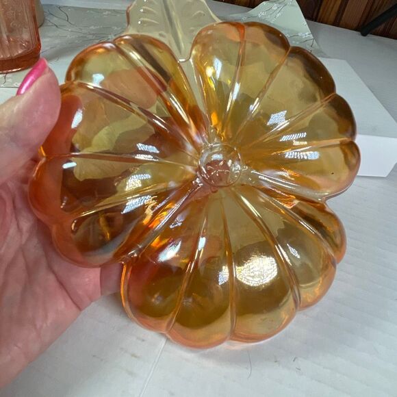 VTG Jeannette Glass Doric Iridescent Marigold 3-Part Candy Dish(1935-1938) - Picture 4 of 5